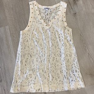 Express lace tank top